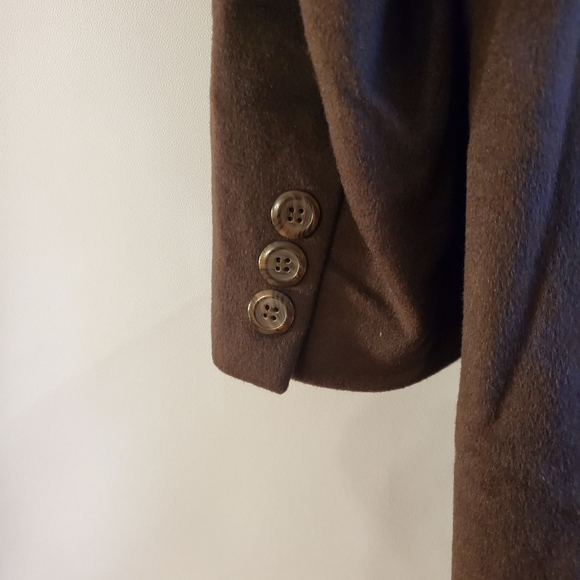 PRONTOMODA MEN'S SINGLE BREASTED FULL LENGTH TOP COAT CASHMERE LAMB WOOL SIZE 48 - Picture 6 of 16